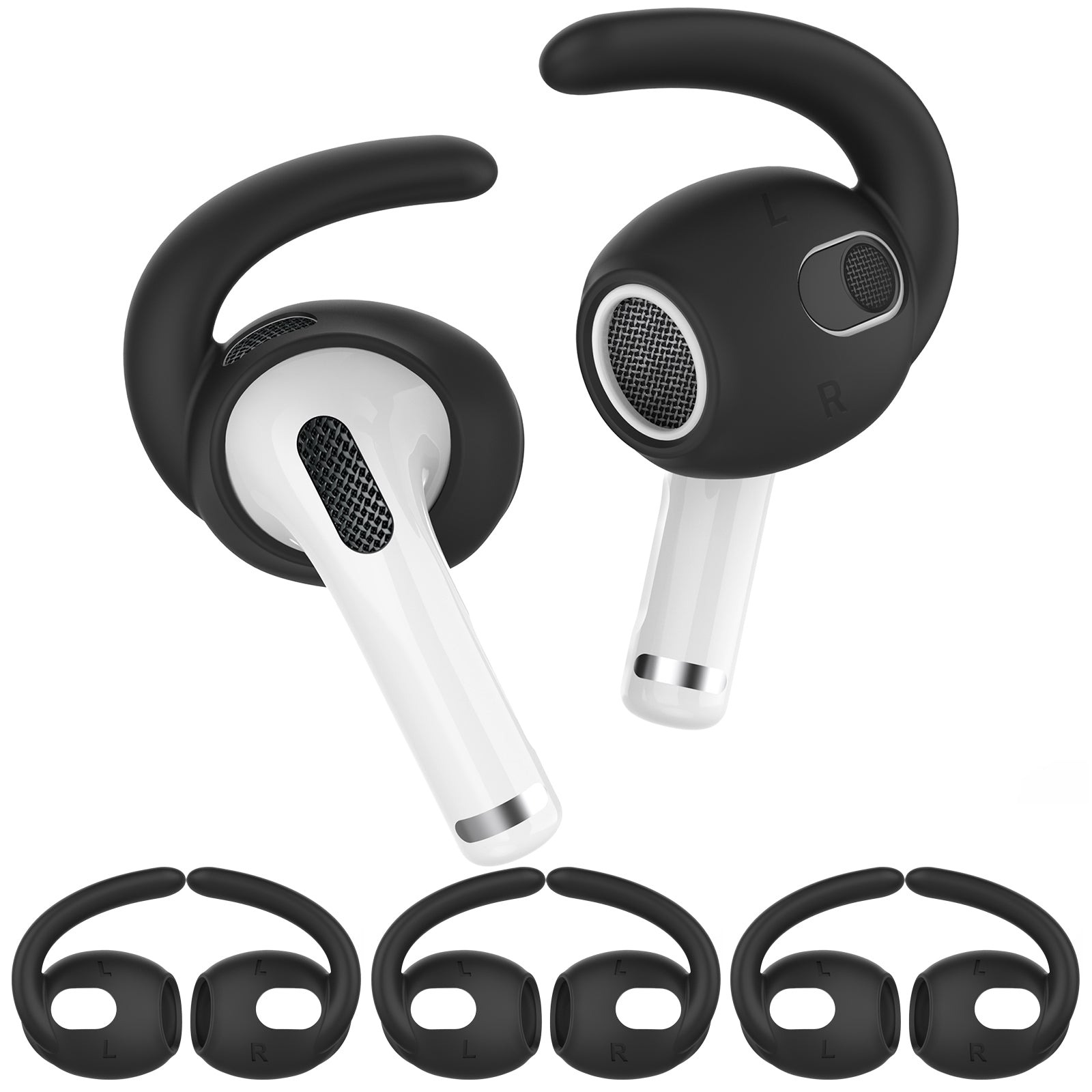 AHASTYLE PT60-3 3 Pairs L Size Earphone Tips for Apple AirPods 3 Anti-slip Earbuds Cover Soft Silicone Anti-lost Earhook Eartips AHASTYLE PT60-3 3 Pairs L Size Earphone Tips for Apple AirPods 3 Anti-slip Earbuds Cover Soft Silicone Anti-lost Earhook Eartips